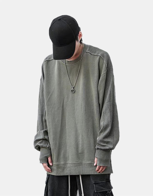 Ninja Sleeve Patchwork Sweater – BUROEN